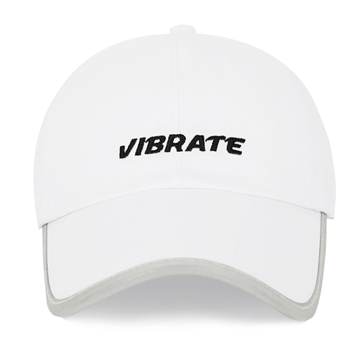 바이브레이트(VIBRATE) SCOTCH PATCH BASIC LOGO BALL CAP (WHITE)