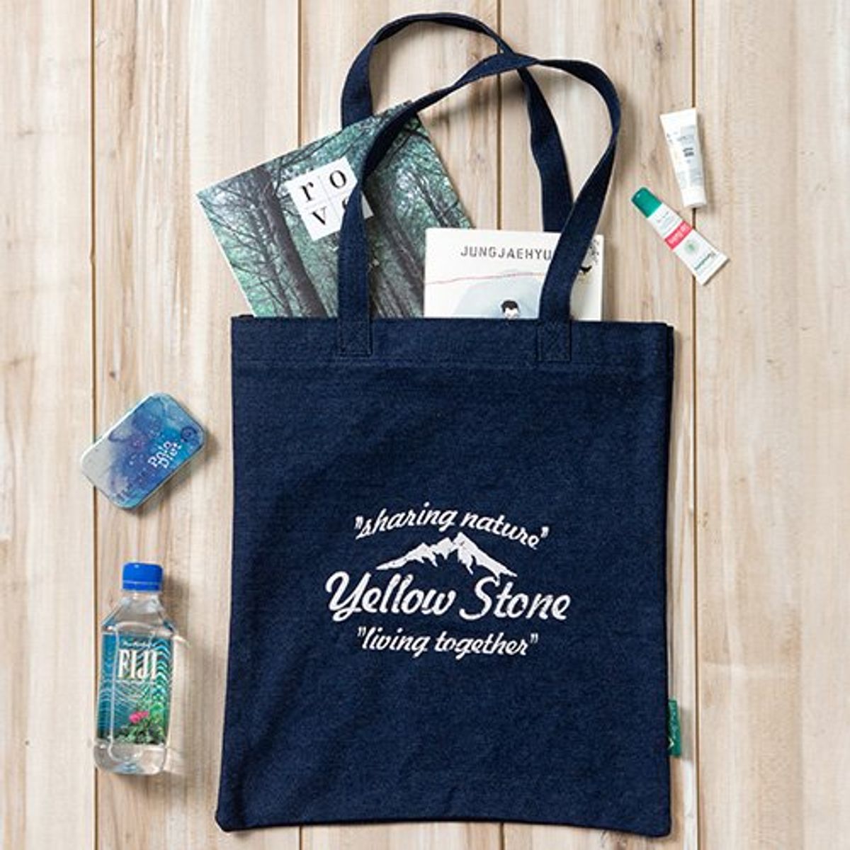 옐로우스톤(YELLOWSTONE) 에코백 DENIM LOGO ECOBAG -YS2025DY DARK NAVY