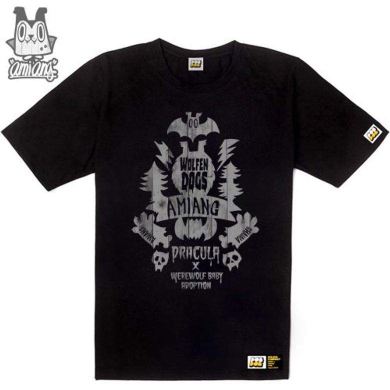 AMIANG_T-shirts_02 드라큘라가 입양한 늑대인간 아기 아미앙 캐릭터 그래픽 티셔츠