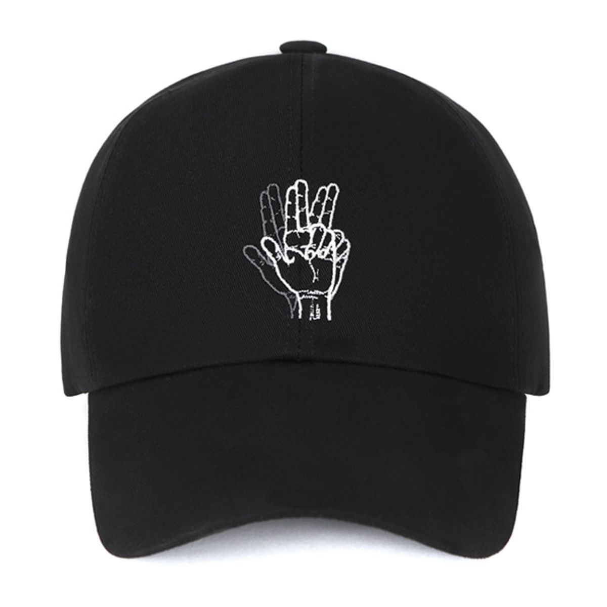 바이브레이트(VIBRATE) CLASSIC HAND SIGN BALL CAP (WASHING BLACK)