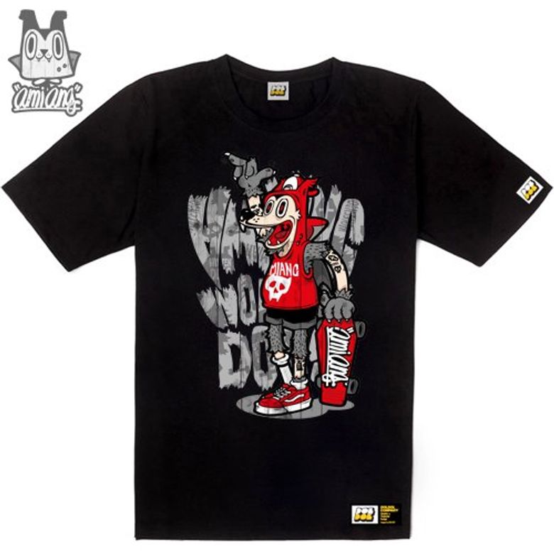 AMIANG_T-shirts_06 드라큘라가 입양한 늑대인간 아기 아미앙 캐릭터 그래픽 티셔츠