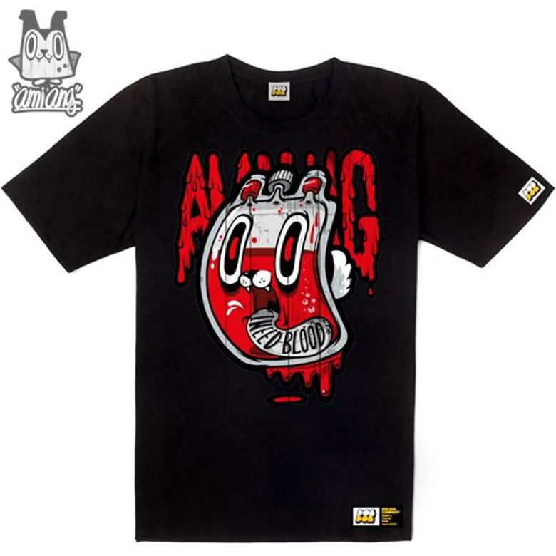 AMIANG_T-shirts_11 드라큘라가 입양한 늑대인간 아기 아미앙 캐릭터 그래픽 티셔츠