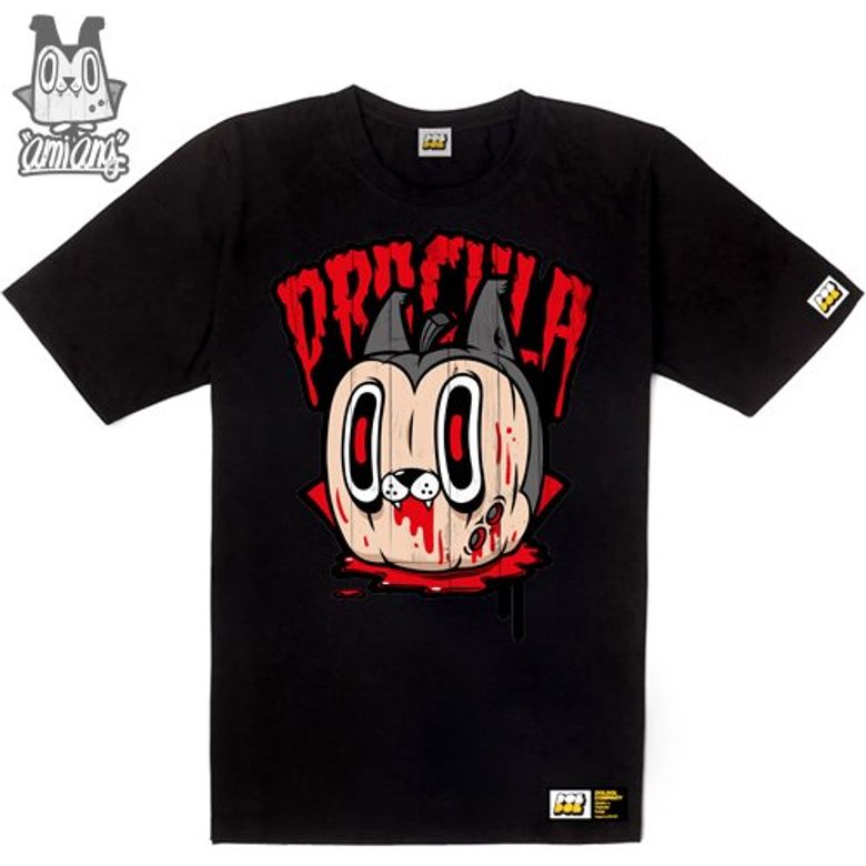 AMIANG_T-shirts_12 드라큘라가 입양한 늑대인간 아기 아미앙 캐릭터 그래픽 티셔츠