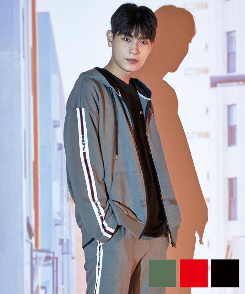 리니어 오버사이즈 후드집업 3 COLOR