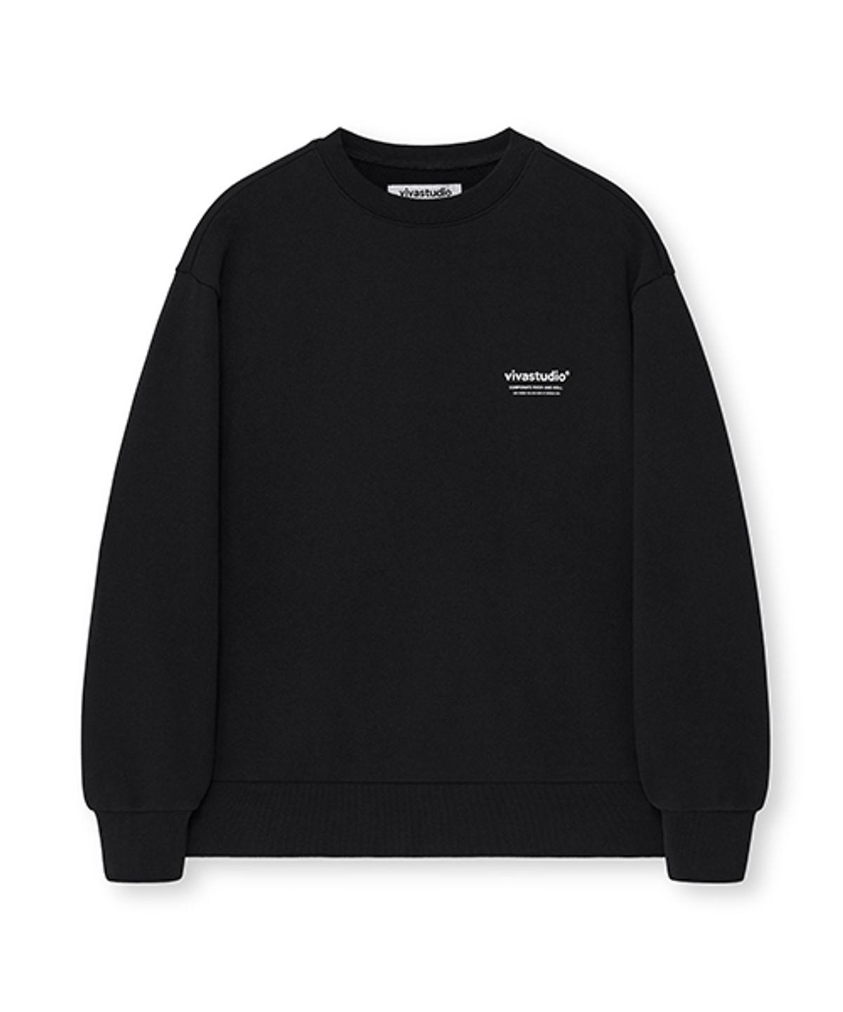 비바스튜디오(VIVASTUDIO) LOCATION CREWNECK [BLACK]