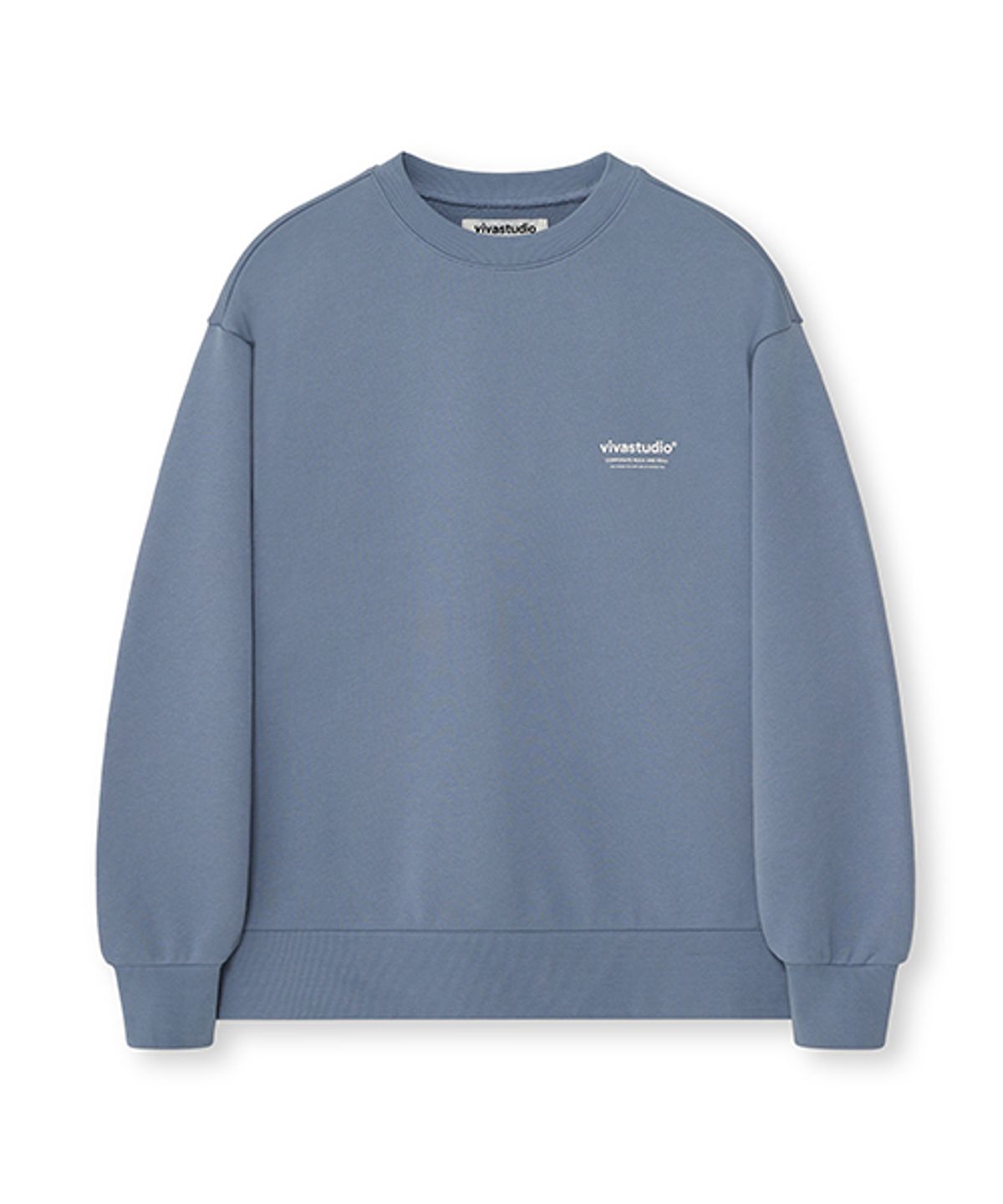 비바스튜디오(VIVASTUDIO) LOCATION CREWNECK [PASTEL BLUE]