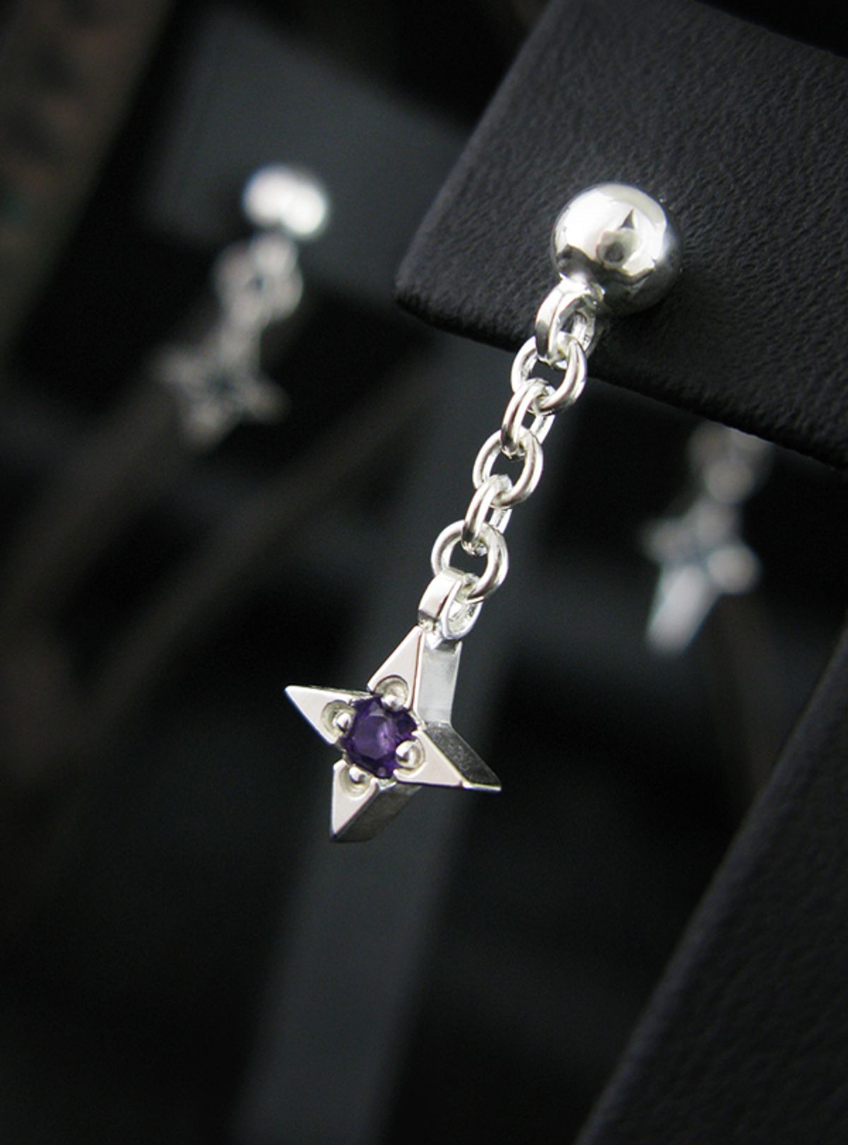 스털링워스(STERLINGWORTH) Starlight-D101 천연석 실버 십자가 드롭 귀걸이