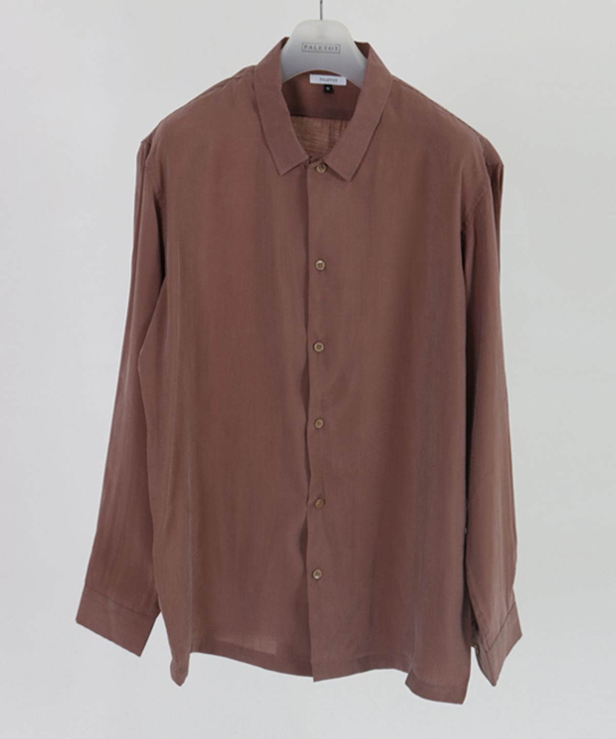 펠토(PALETOT) viscos relax  loose fit shirt[올드핑크]