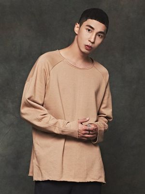 빈티지 데미지 티셔츠 베이지