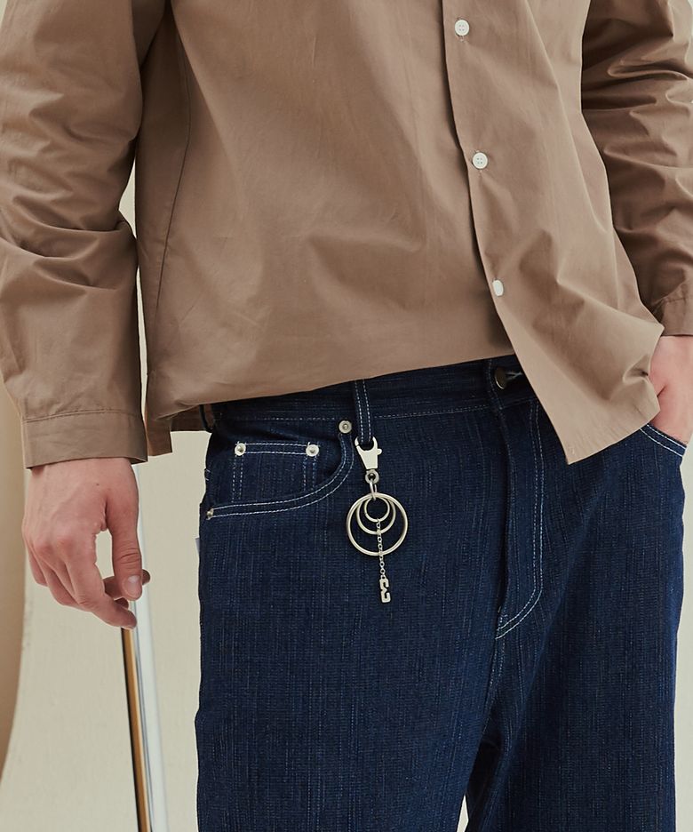 TRIPLE CIRCLE KEY-RING GOLD