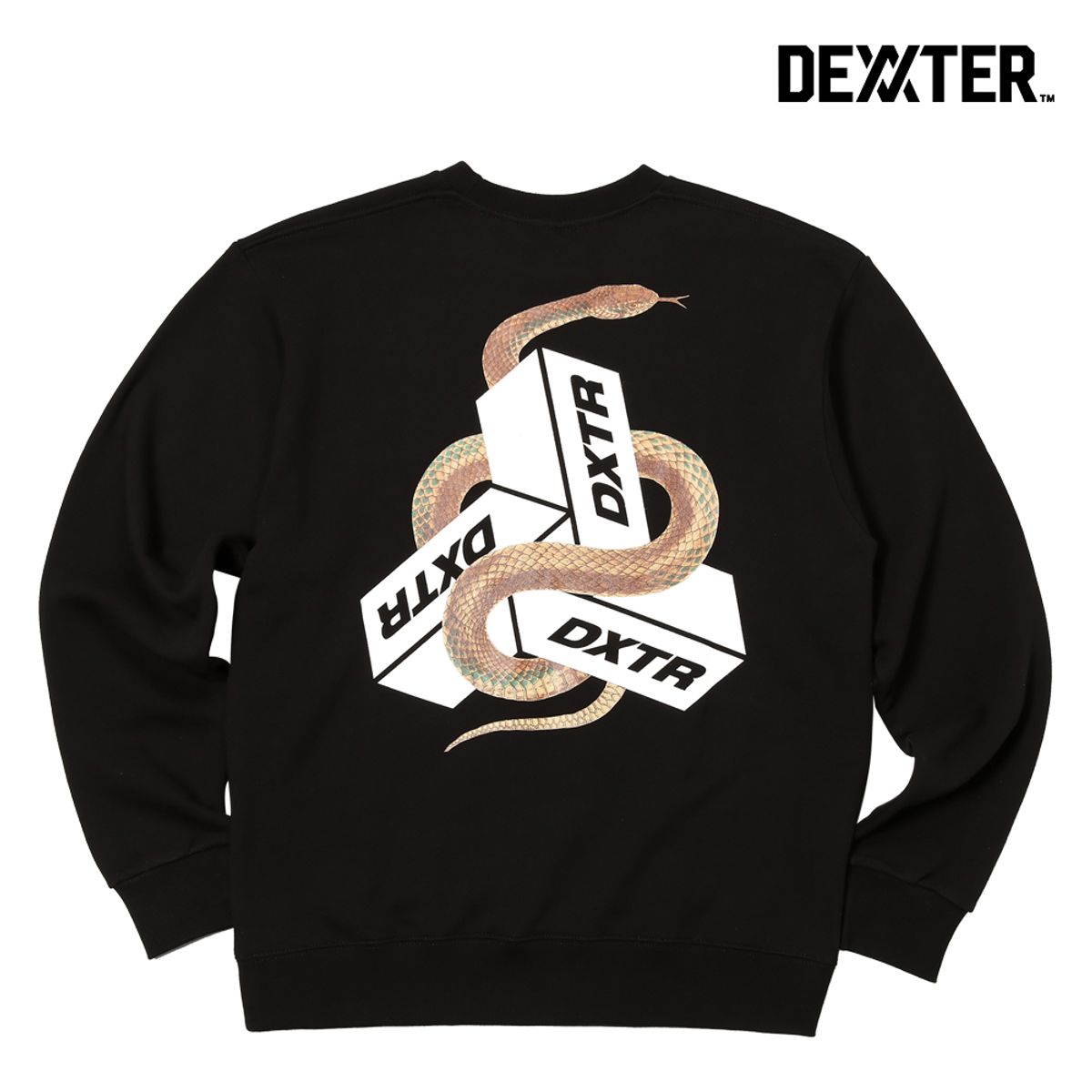 댁스터(DEXXTER) 3TYPE SNAKE SWEATSHIRT(BK)