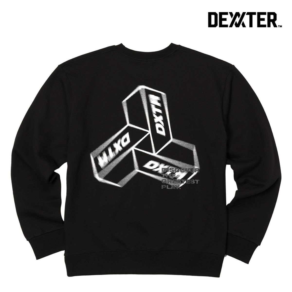 댁스터(DEXXTER) 3TYPE WHITE X  SWEATSHIRT(BK)