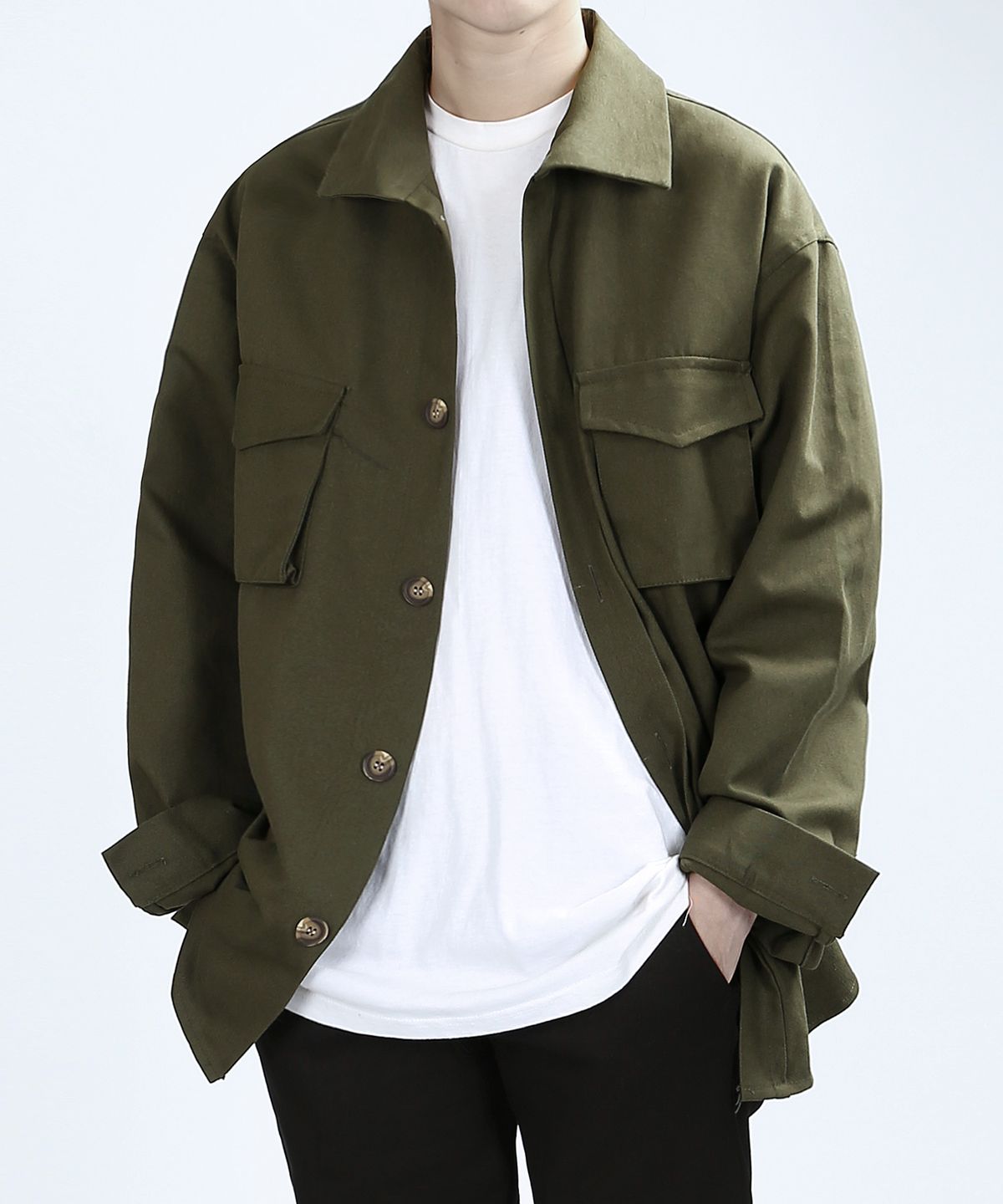 베리베인(VERYVAIN) TP89 CARGO OVERFIT JACKET (KHAKI)