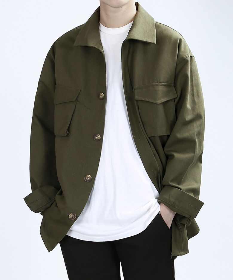 TP89 CARGO OVERFIT JACKET (KHAKI)