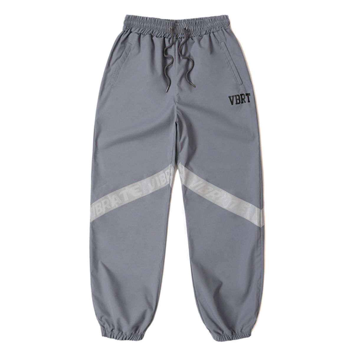 바이브레이트(VIBRATE) REFLEX TAPE JOGGER PANTS (GRAY)