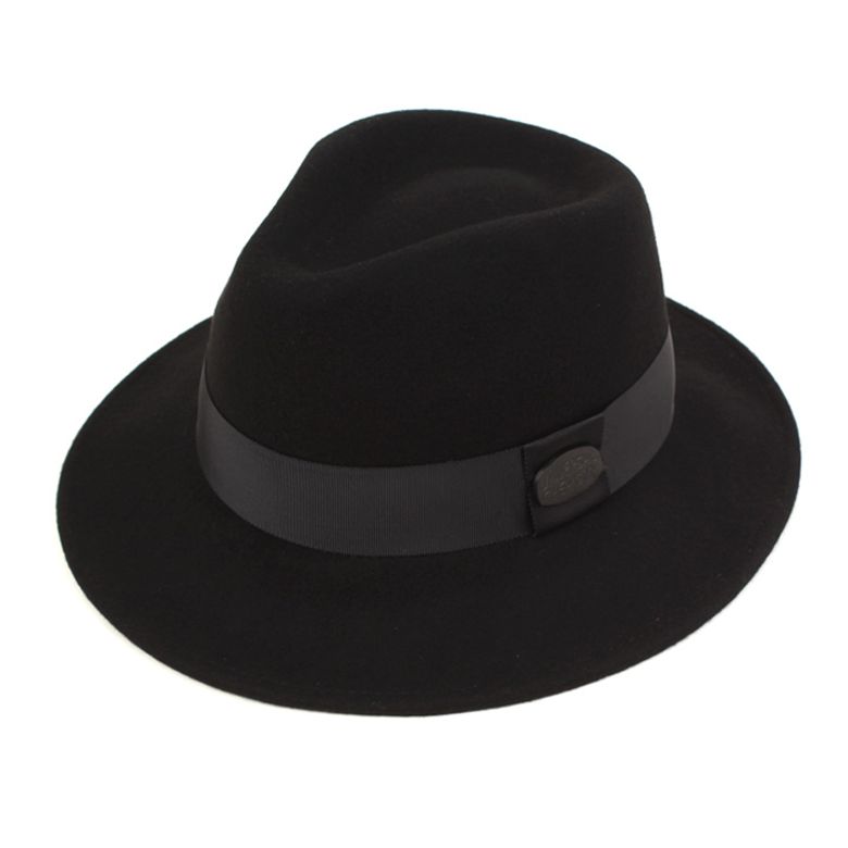Black Metal Line Short Fedora 숏페도라