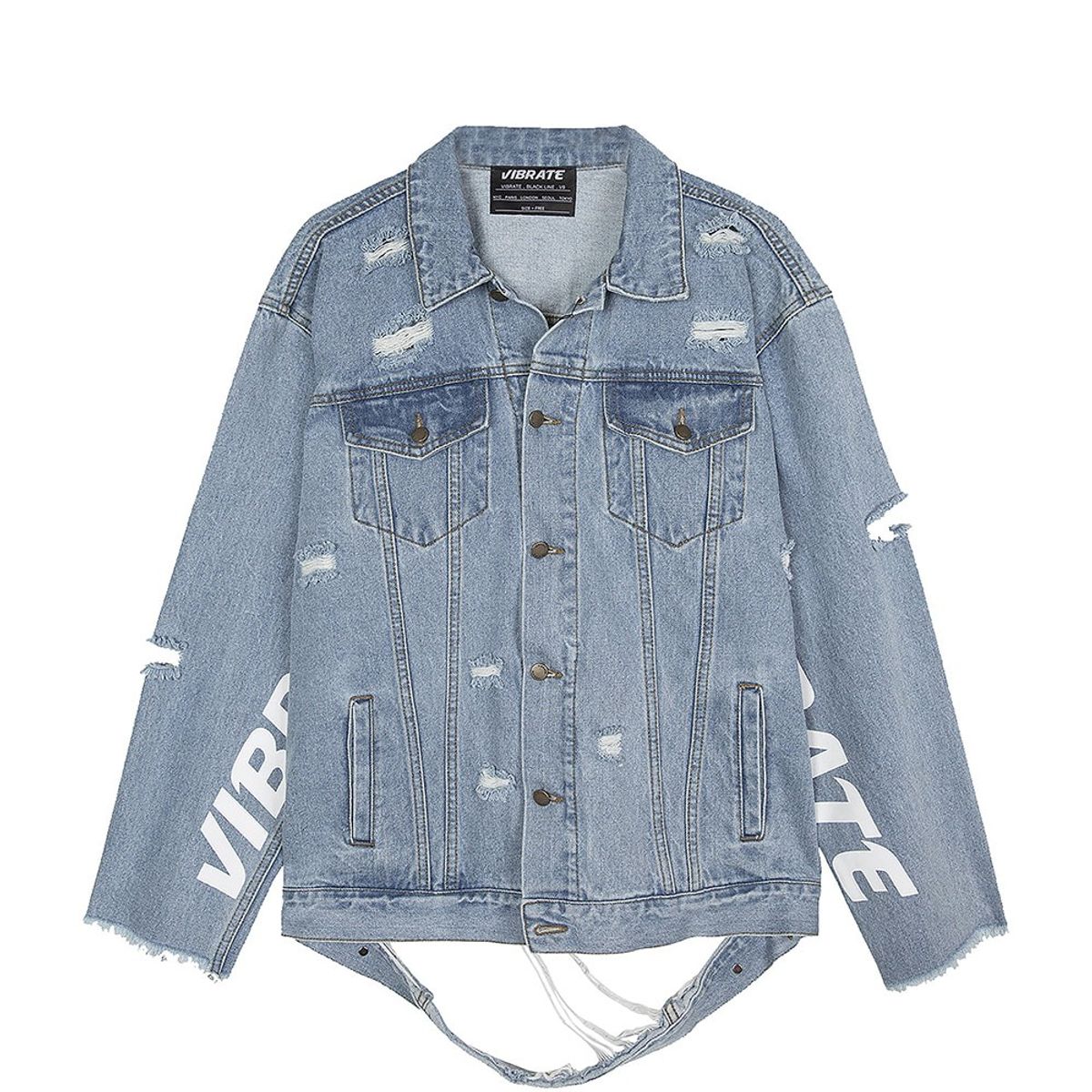 바이브레이트(VIBRATE) DAMAGED DENIM JACKET