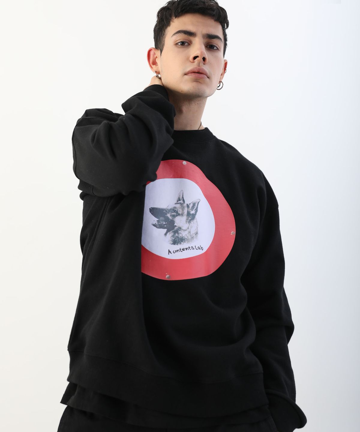 에이 컨텐츠 랩(ACONTENTSLAB) A.C.L SWEDEN DOGGY SWEATSHIRTS - BLACK