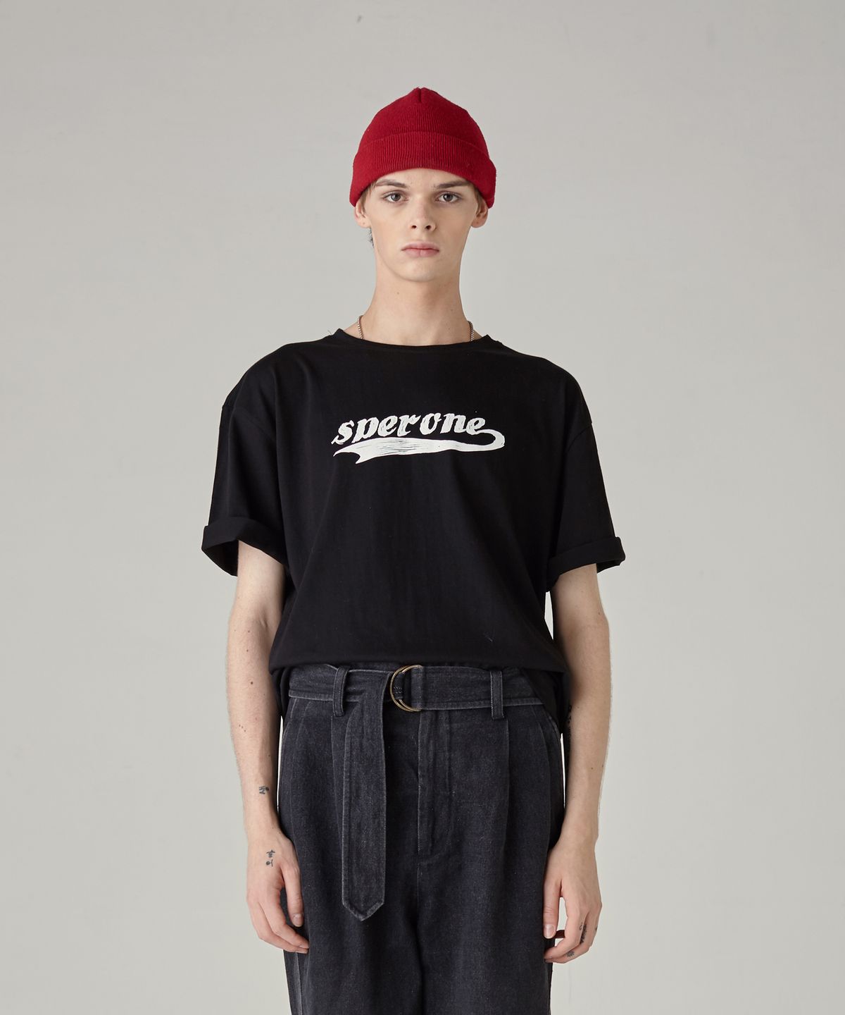 스페로네(SPERONE) Logo T-shirts(BLACK/L)