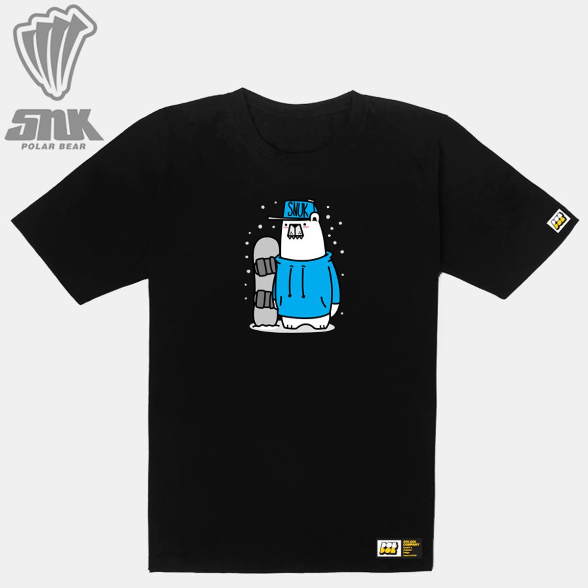 돌돌(DOLDOL) SNUK_T-shirts_26 북극곰 스노우보드 선수 스누크 익스트림 캐릭터 그래픽 티셔츠