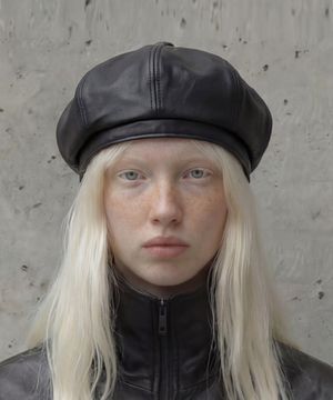 가죽 클래식 베레모 BREAD BERET / LEATHER / M BLACK