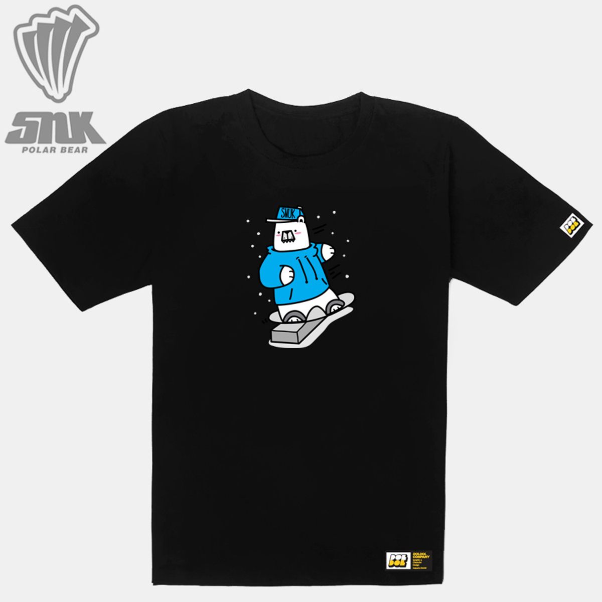 돌돌(DOLDOL) SNUK_T-shirts_27 북극곰 스노우보드 선수 스누크 익스트림 캐릭터 그래픽 티셔츠