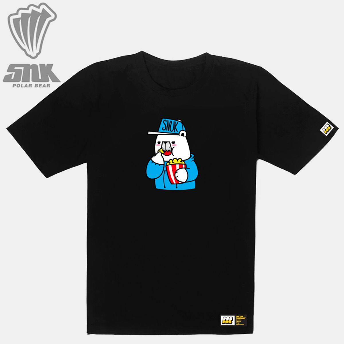 돌돌(DOLDOL) SNUK_T-shirts_28 북극곰 스노우보드 선수 스누크 익스트림 캐릭터 그래픽 티셔츠