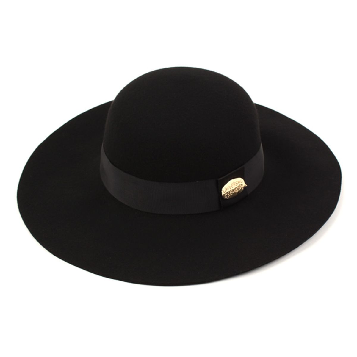 유니버셜 케미스트리(UNIVERSAL CHEMISTRY) Round GD Metal Line Wool BK Fedora 울페도라