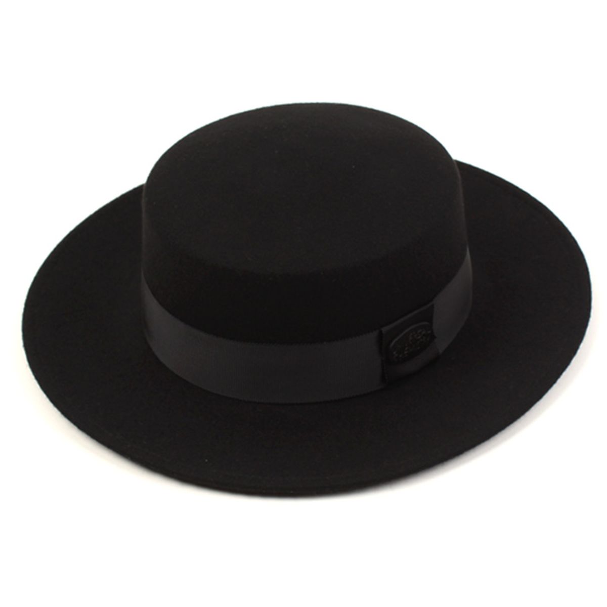 유니버셜 케미스트리(UNIVERSAL CHEMISTRY) Flat BK Metal Line Wool BK Fedora 울페도라