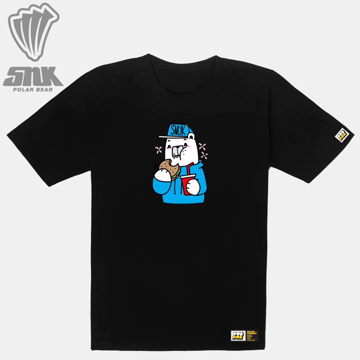 돌돌(DOLDOL) SNUK_T-shirts_29 북극곰 스노우보드 선수 스누크 익스트림 캐릭터 그래픽 티셔츠