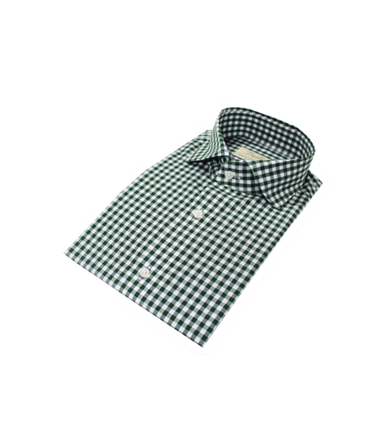 벨리프(BELLIEF) Gingham check shirt (Green)