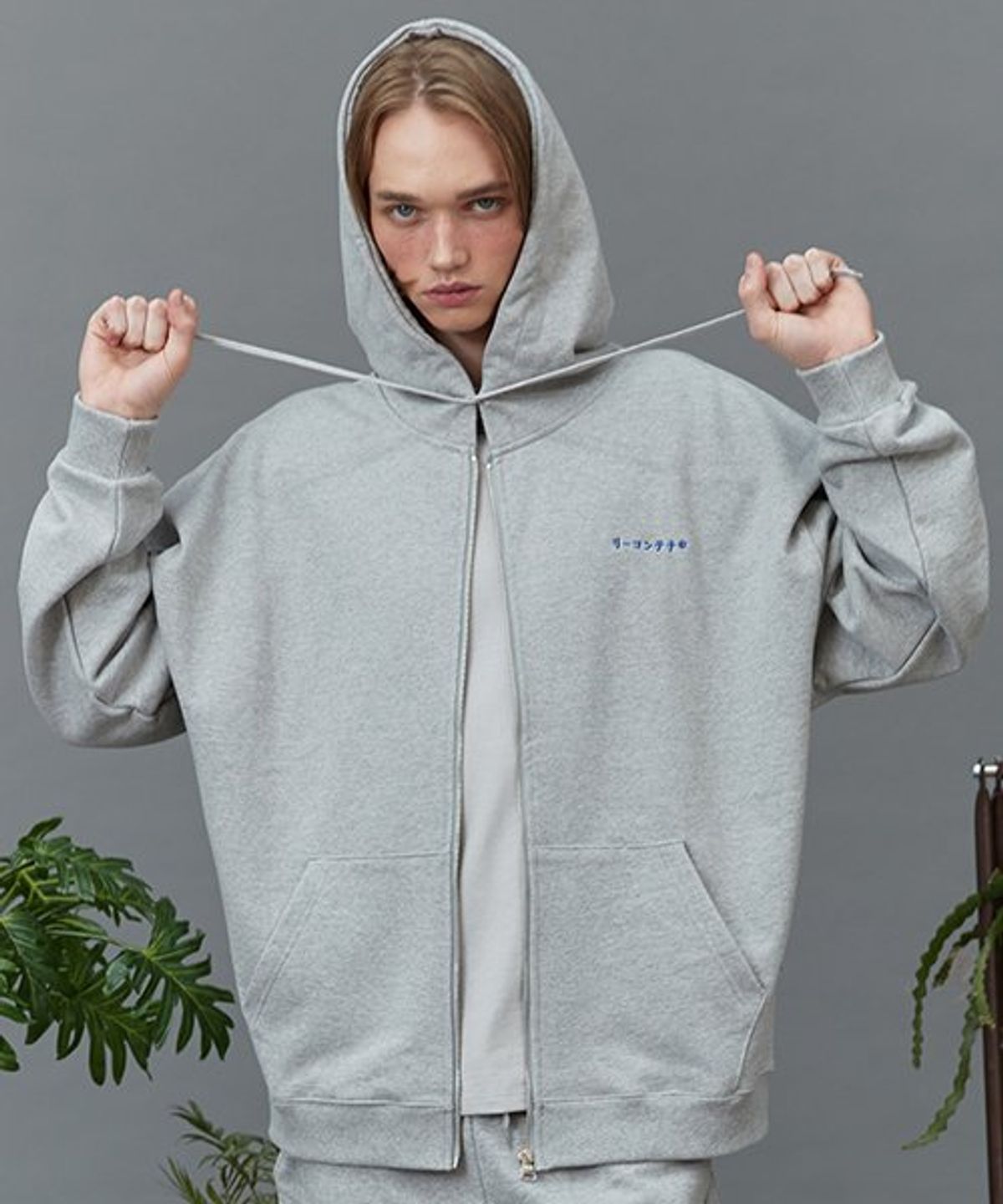 리플레이컨테이너(REPLAY CONTAINER) RC zip-up heavy hoody (gray)