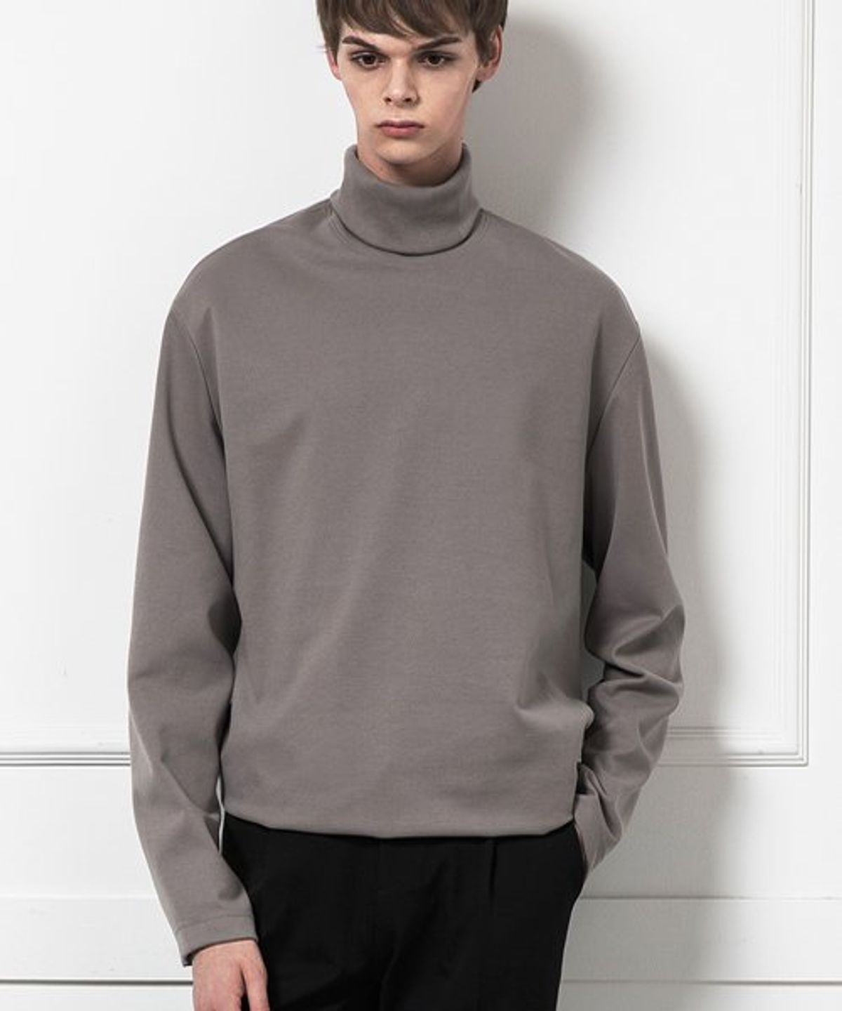 드로우핏(DRAW FIT) TURTLE VENT LAYERED T-SHIRTS [KHAKI BEIGE]