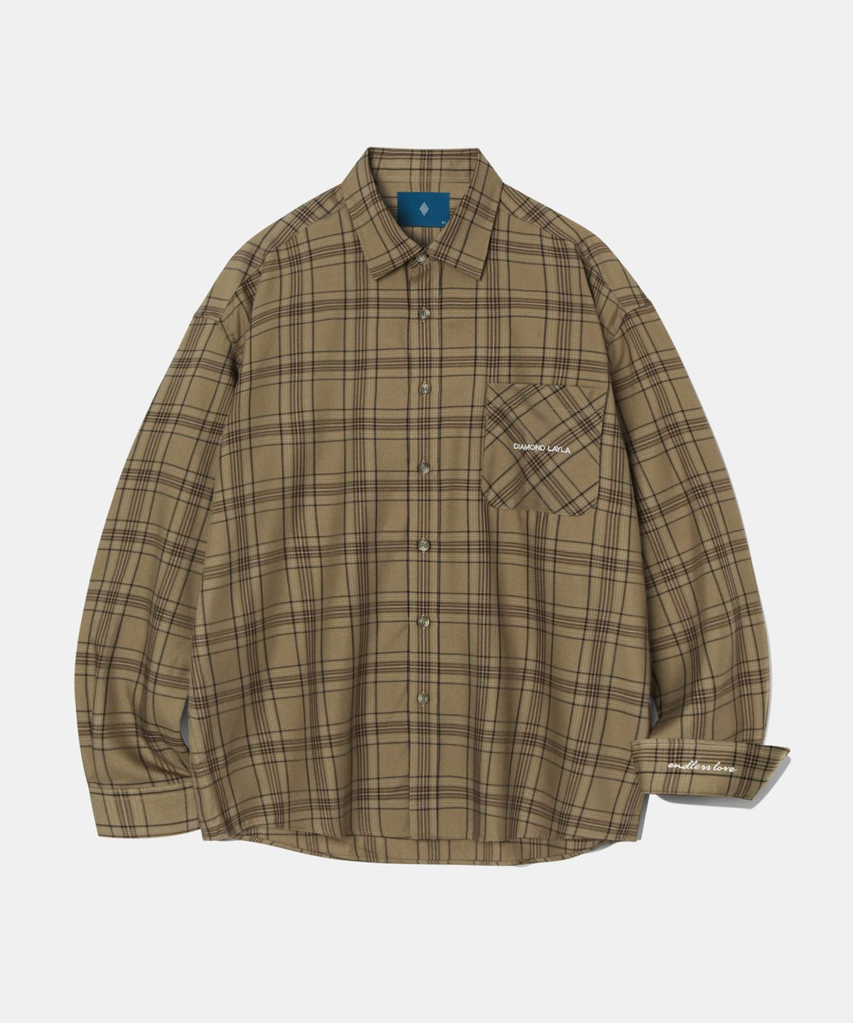 다이아몬드 레이라(DIAMOND LAYLA) Fluff Mood Check shirt S24 Brown