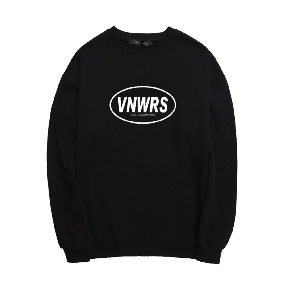 밴웍스(VANNWORKS) VNWRS 로고 기모 맨투맨 (VNAHTS414) 블랙