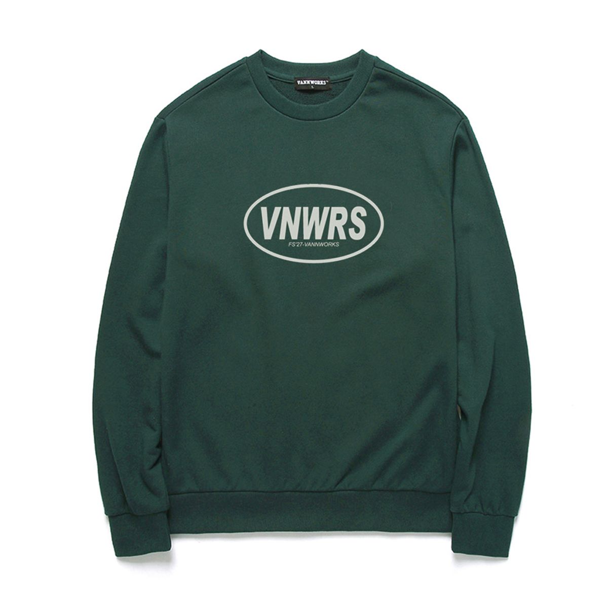 밴웍스(VANNWORKS) VNWRS 로고 기모 맨투맨 (VNAHTS414) 그린
