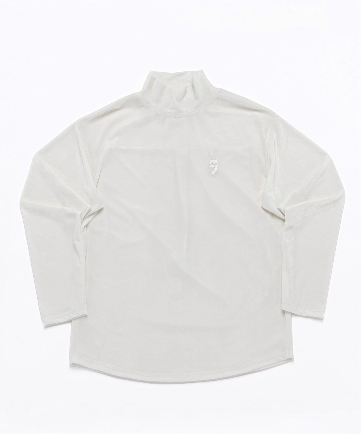 어낫띵(A NOTHING) DROP-SHOULDER VELVET TURTLE-NECK TEE (Ivory)