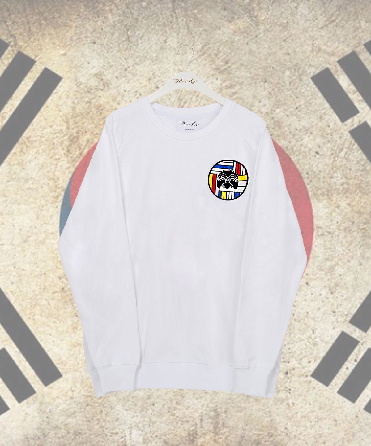 아시하(ASIHA) M [F/W]  시그니처 맨투맨 White