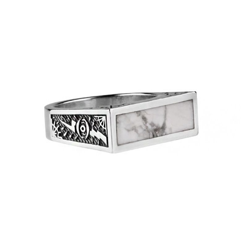 Spiderweb Houllite Ring