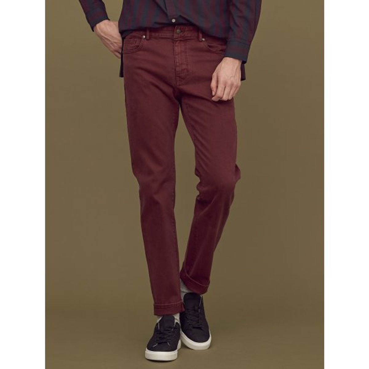 빈폴 멘(BEANPOLE MEN) [SLIM] 브릭 가먼트 다잉 팬츠 (BC8821C25C)