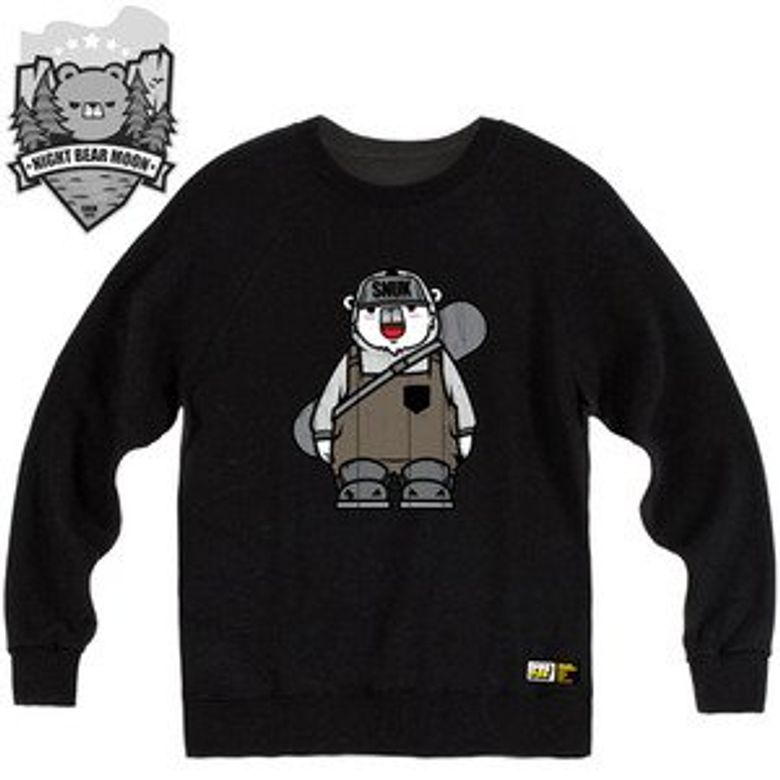 SNUK_MTM_06 북극곰 스노우보더 스누크 맨투맨 긴팔