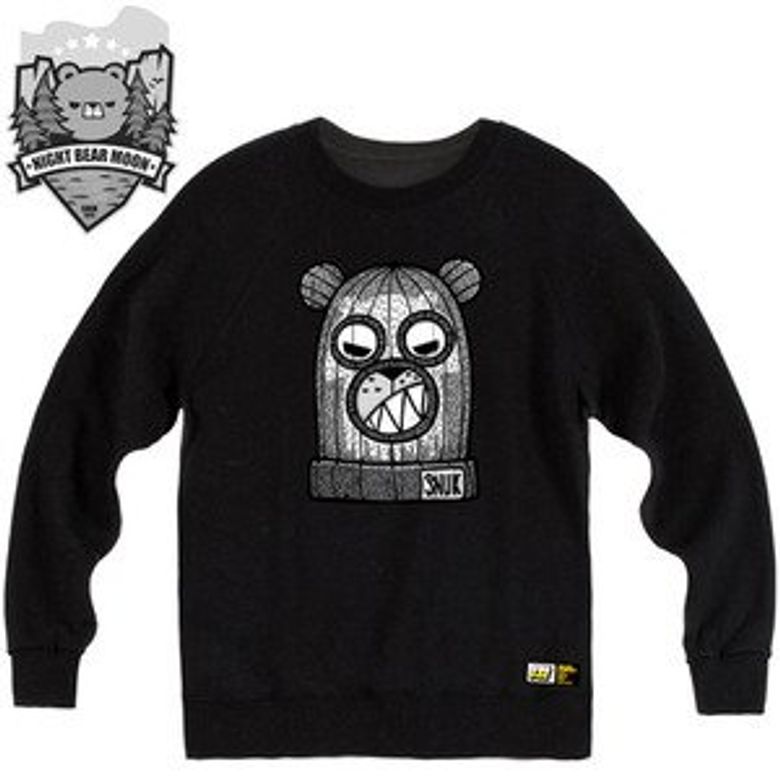 SNUK_MTM_07 북극곰 스노우보더 스누크 맨투맨 긴팔