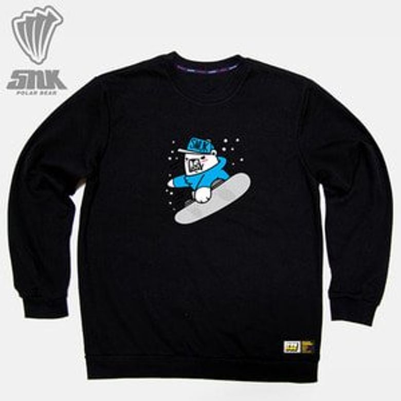 SNUK_MTM_24 북극곰 스노우보드 선수 스누크 캐릭터 맨투맨 긴팔티