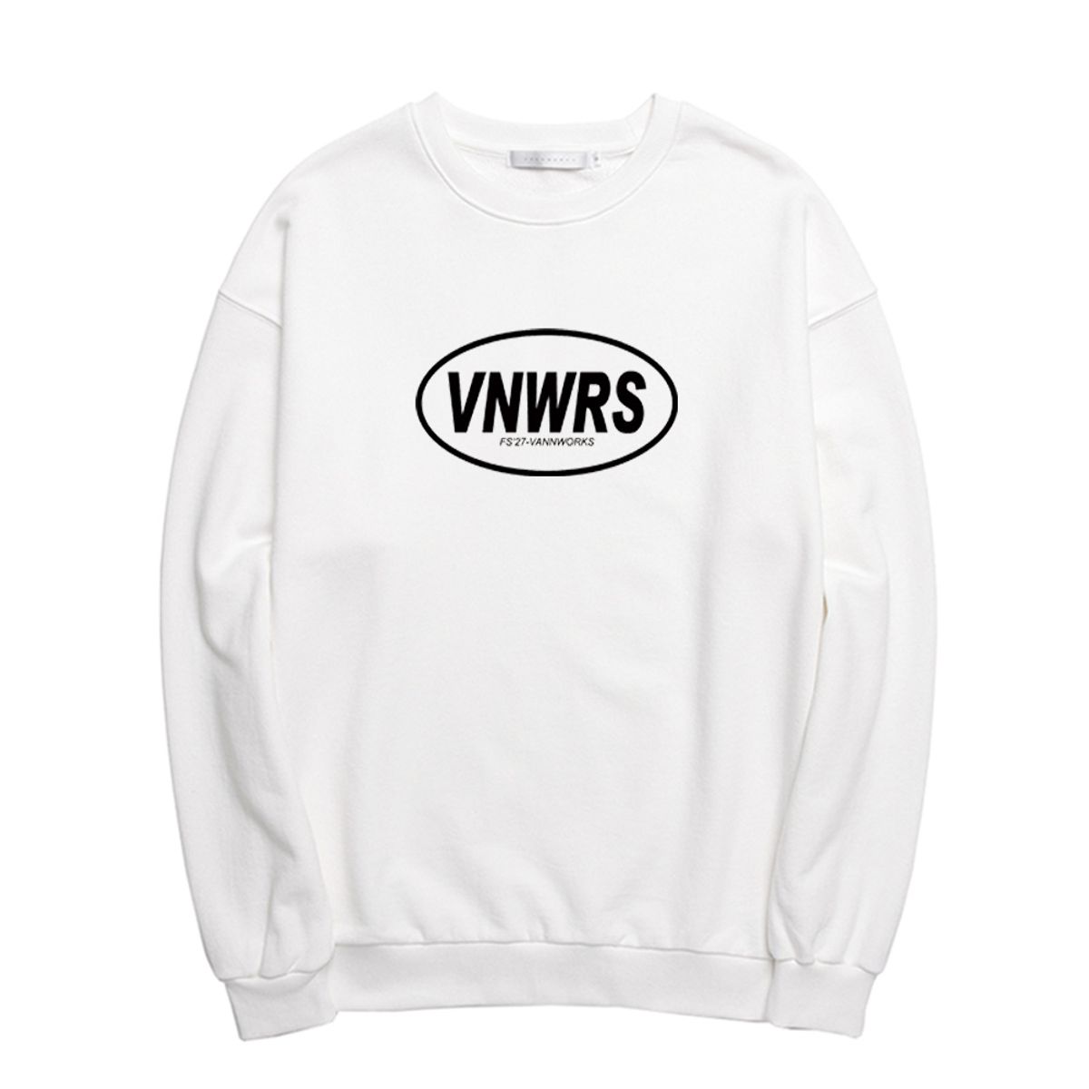 밴웍스(VANNWORKS) VNWRS 로고 기모 맨투맨 (VNAHTS414) 화이트