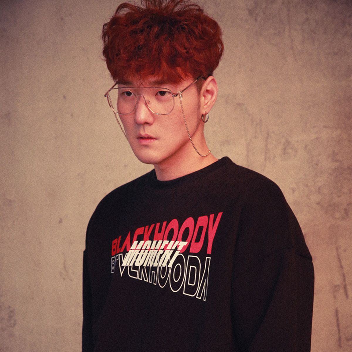 블랙후디(BLACK HOODY) DIAGONAL MOMENT CREWNECK SWEATSHIRT BLACK