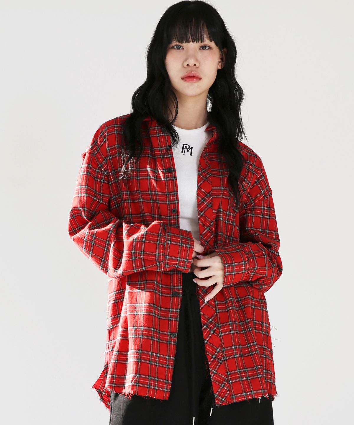 피피피(P.P.P) CHECK SUIT SHIRTS (RED)