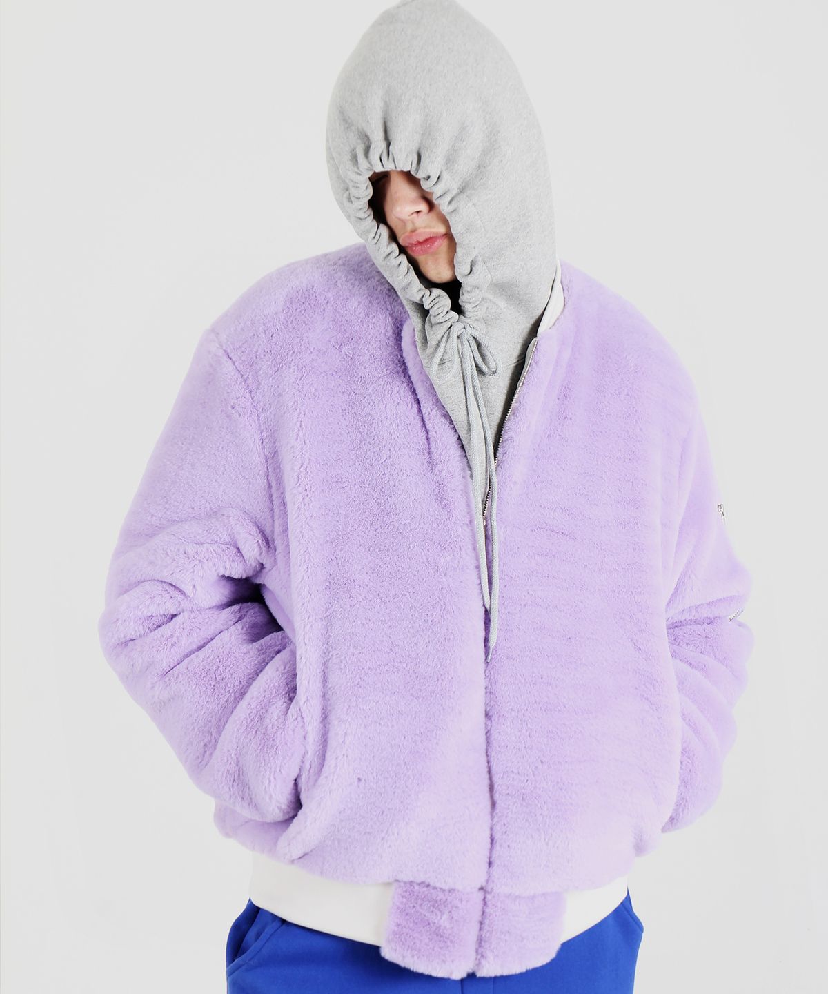 피피피(P.P.P) FUR MA-1 FLIGHT JACKET (PURPLE)