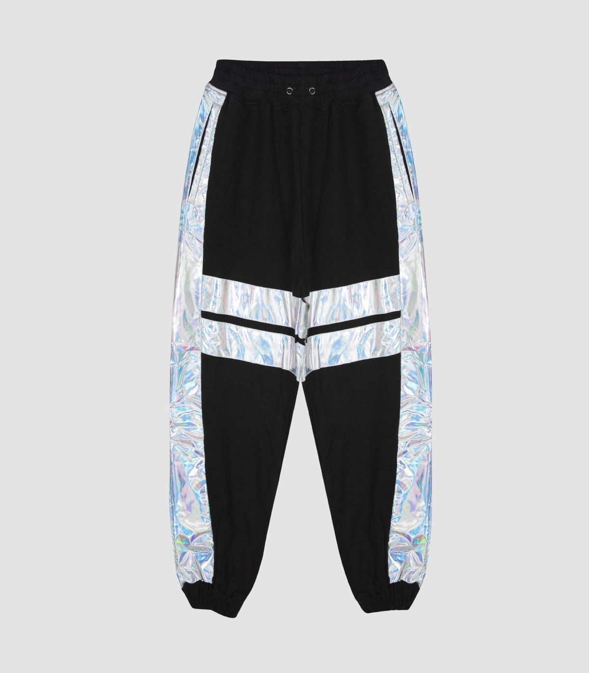 바이브레이트(VIBRATE) V8 - HOLOGRAM LINE JOGGER PANTS (BLACK)