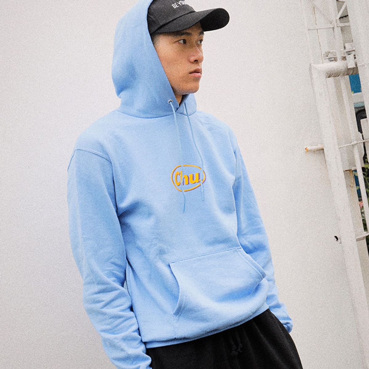 츄바스코(CHUBASCO) 츄바스코x챔피온 CHD7002 후드 라이트블루
