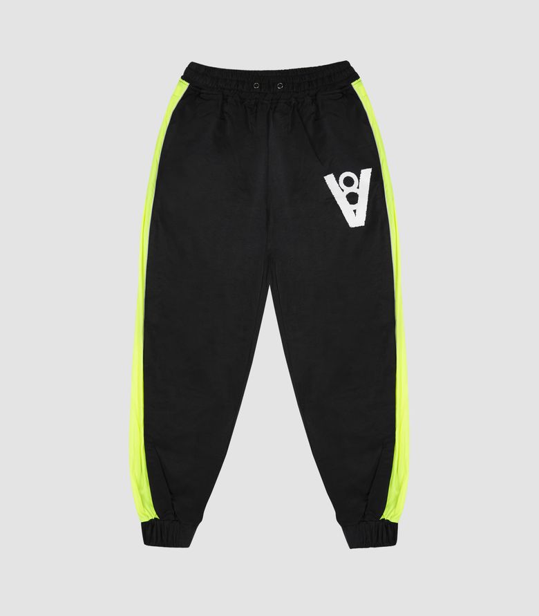 V8 - LINE PATCH JOGGER PANTS (BLACK & NEON)